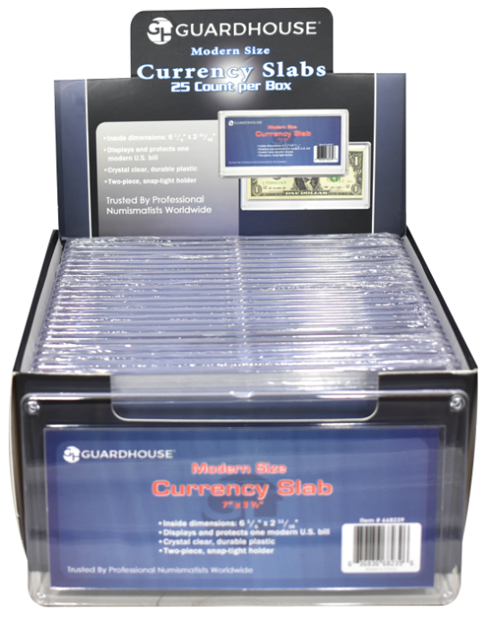 Paper Money Holder for Modern U.S. Currency