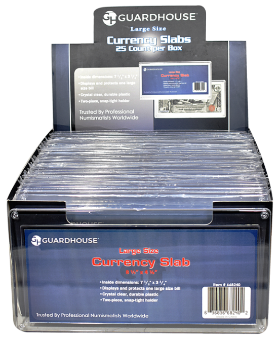 Paper Money Holder for Large-Sized  U.S. Currency