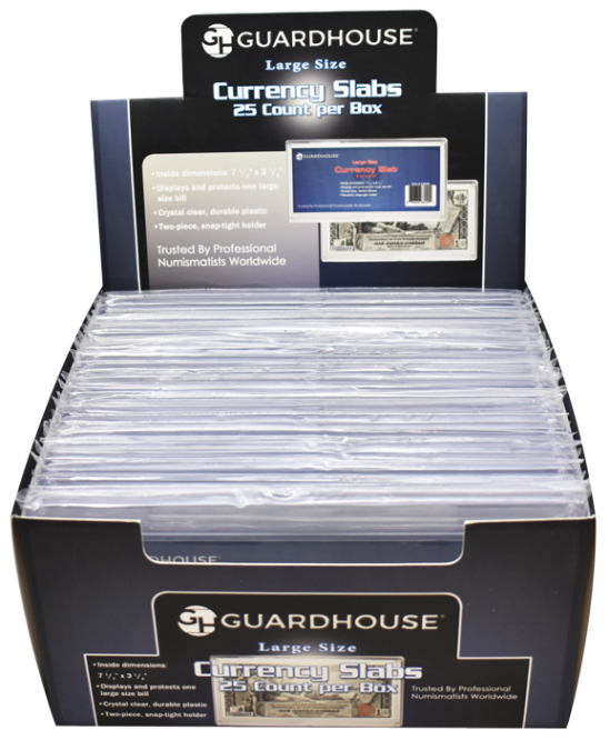 Paper Money Holder for Large-Sized  U.S. Currency