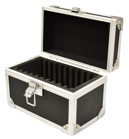 10 Slab Black & Aluminum Box - Solid Top