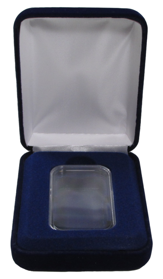 Velvet Coin Capsule Box - Holds a bar capsule (Vertical)